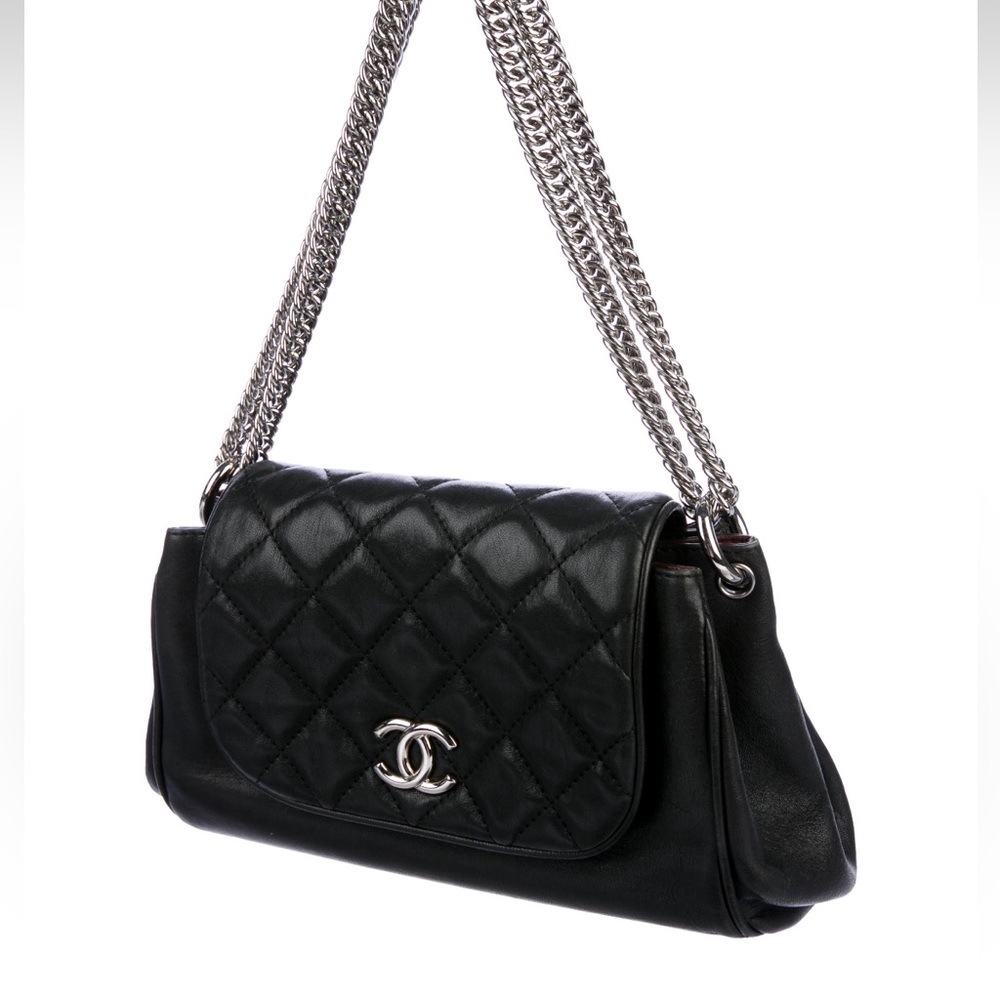 CHANEL Lambskin Quilted Bijoux Accordion Flap Crossbody double Strap shoulder - Picture 3 of 10
